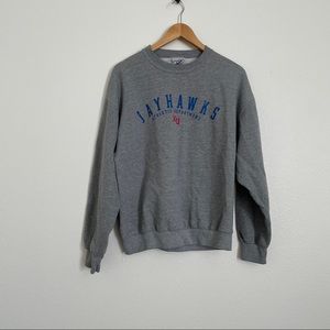 Jayhawks | Crew Neck Pull Over Gray